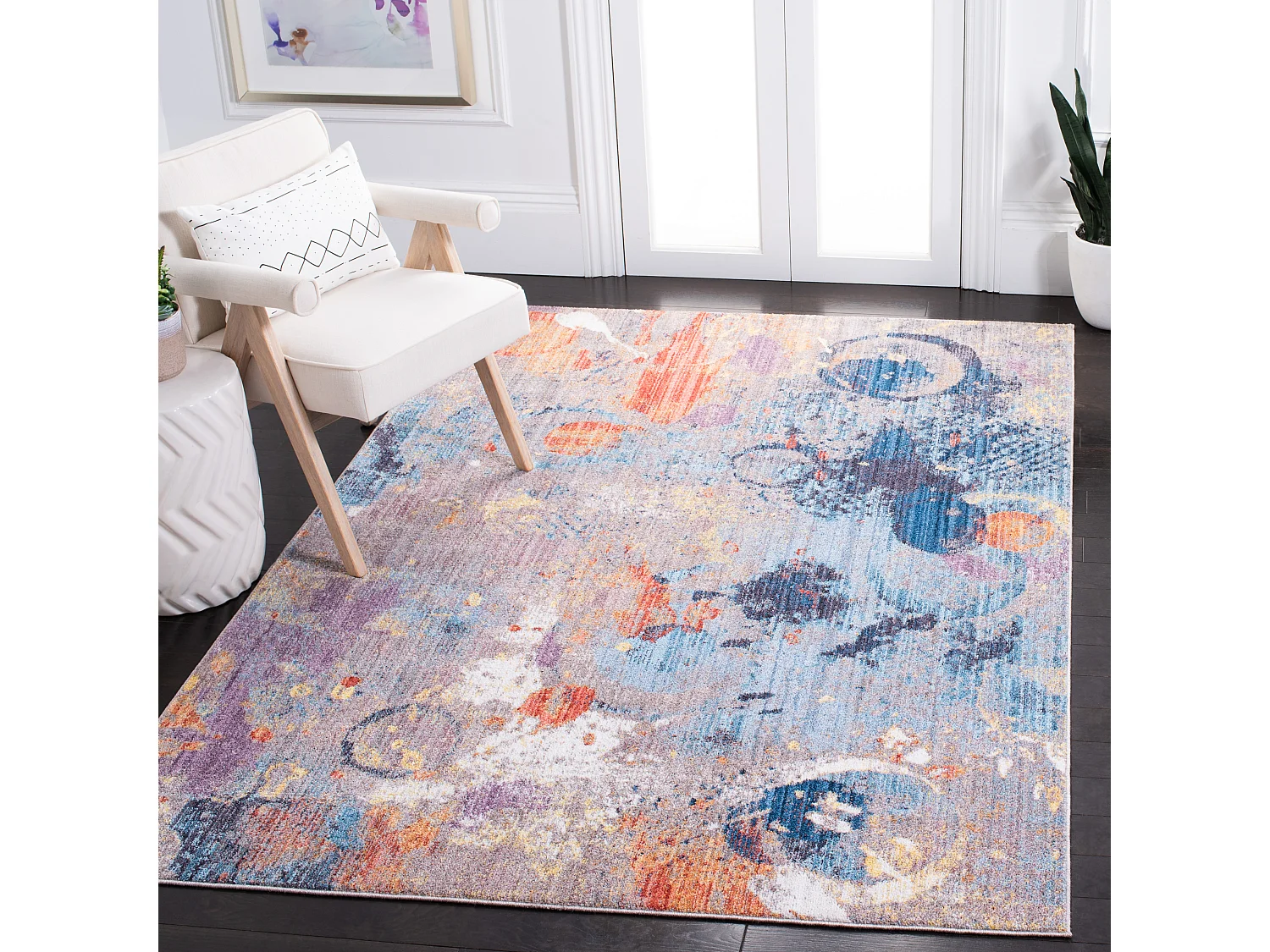 Tapis Gris/Bleu 155 X 229 cm - Nalla