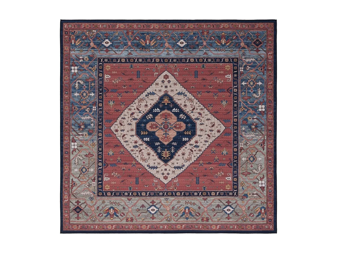 Tapis Rouille/Bleu 244 X 244 cm - Bishop