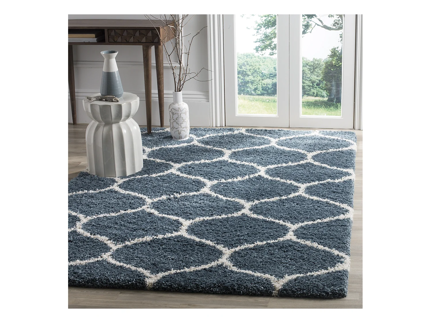 Tapis Bleu/Neutre 155 X 229 cm - Zoey