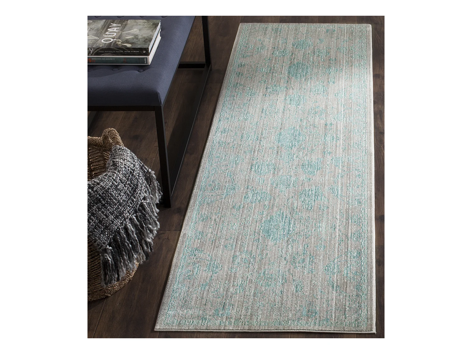Tapis Bleu/Multicolore 69 X 244 cm - Haven