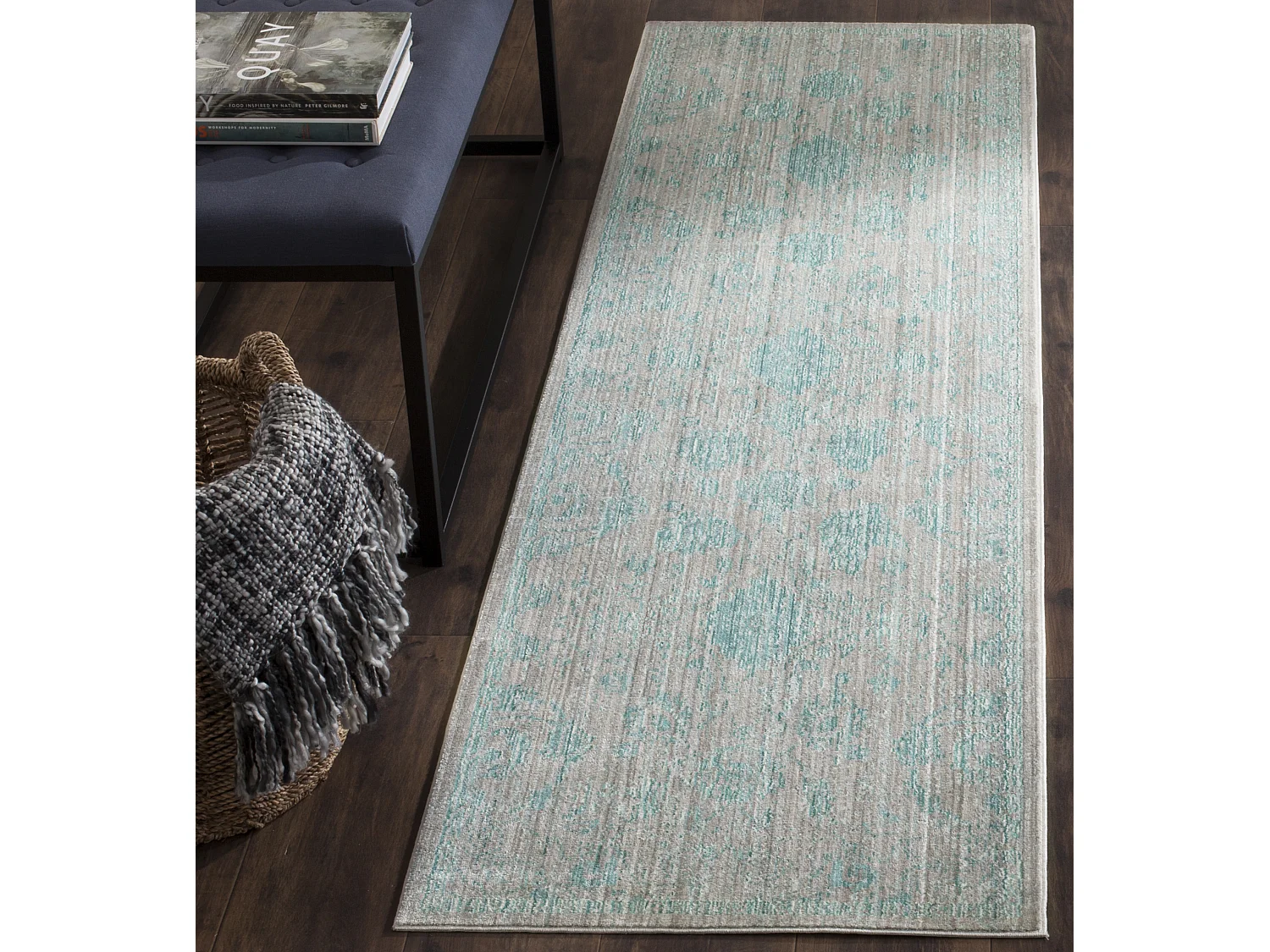 Tapis Bleu/Multicolore 69 X 244 cm - Haven