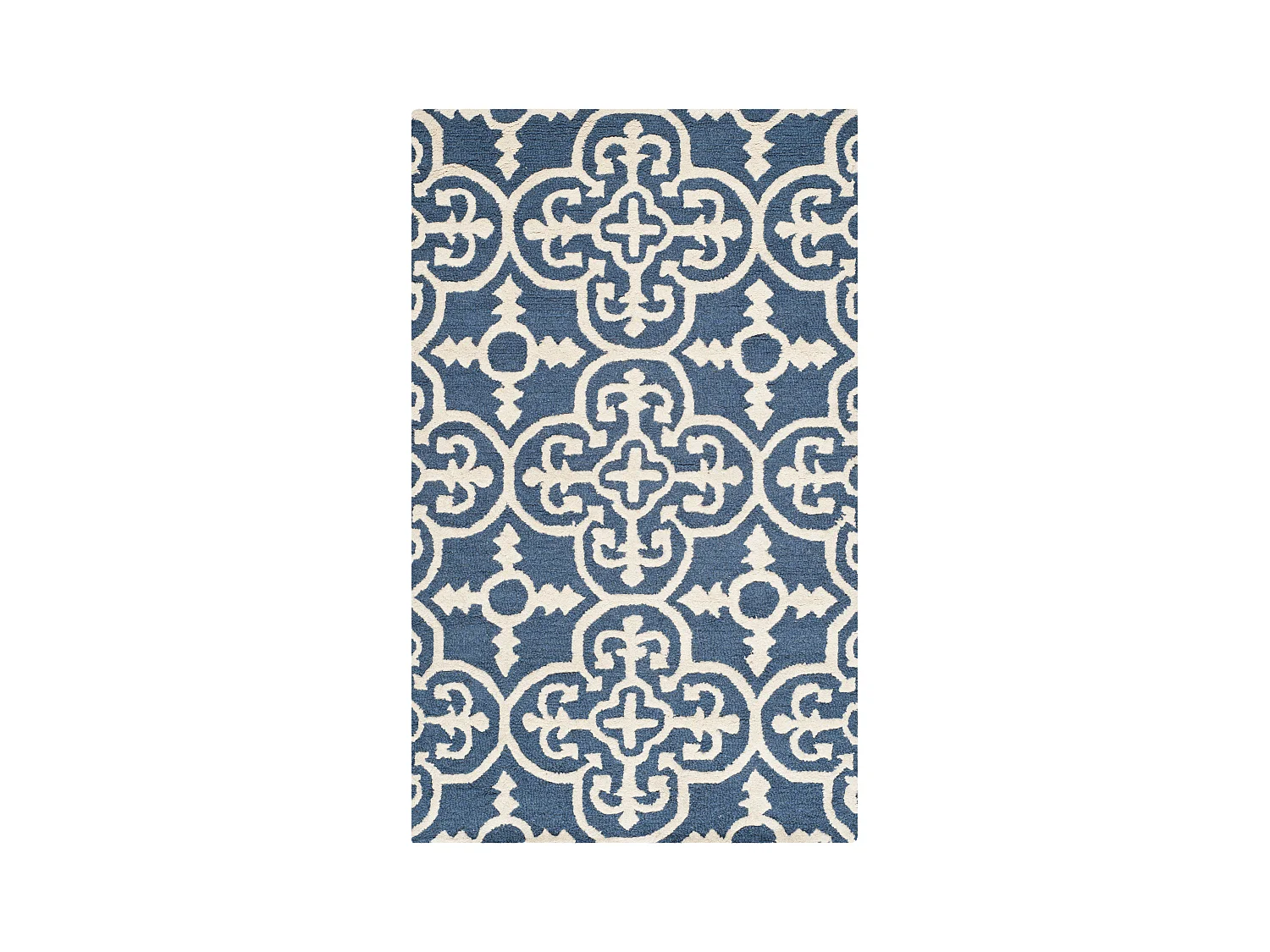 Tapis Bleu Marine/Neutre 91 X 152 cm - Meryll
