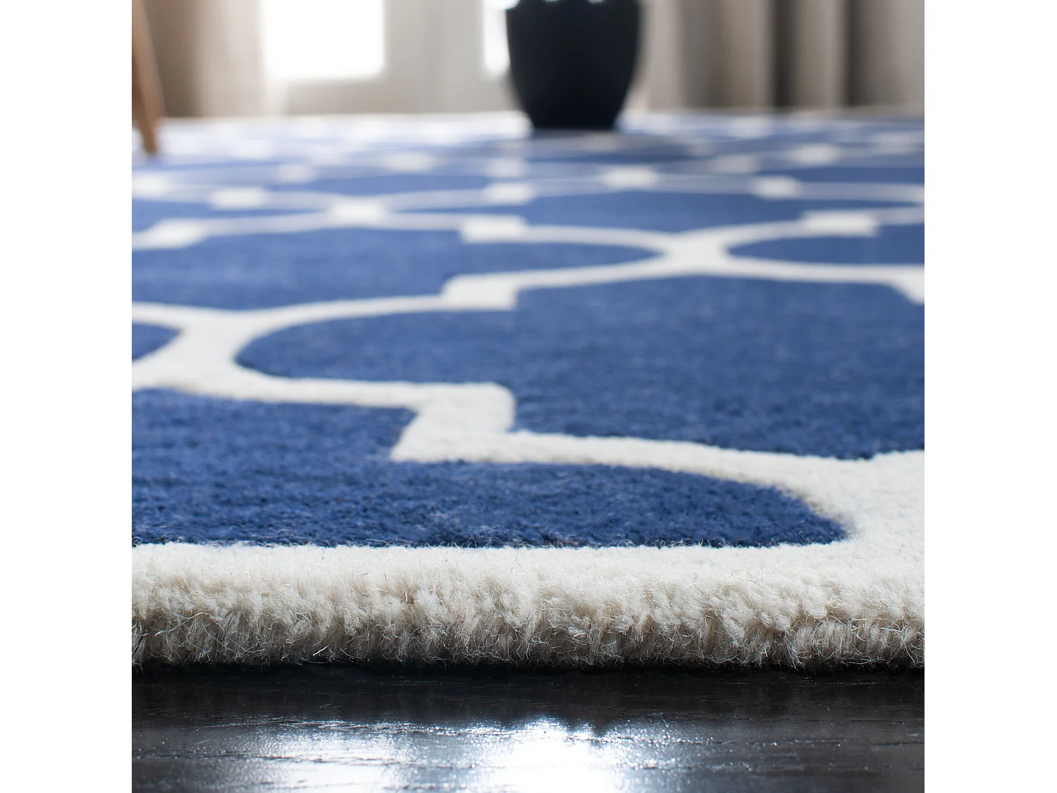 Tapis Bleu Marine/Neutre 91 X 152 cm - Morton