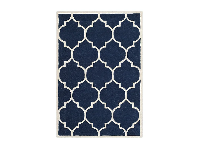 Tapis Bleu Marine/Neutre 91 X 152 cm - Morton