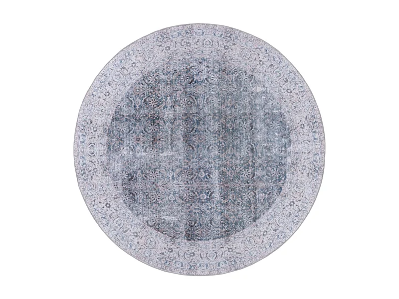 Tapis Bleu/Beige 183 X 183 cm - Sapphira