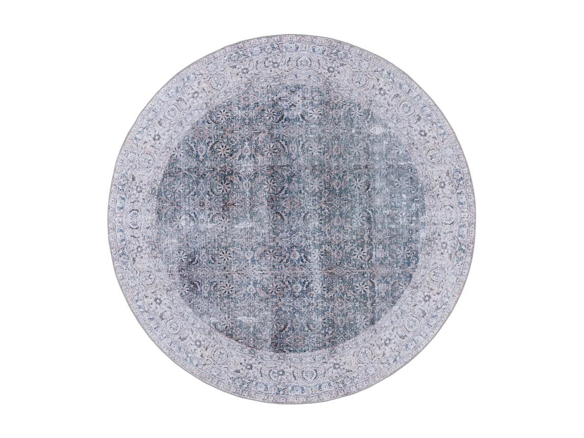 Tapis Bleu/Beige 183 X 183 cm - Sapphira