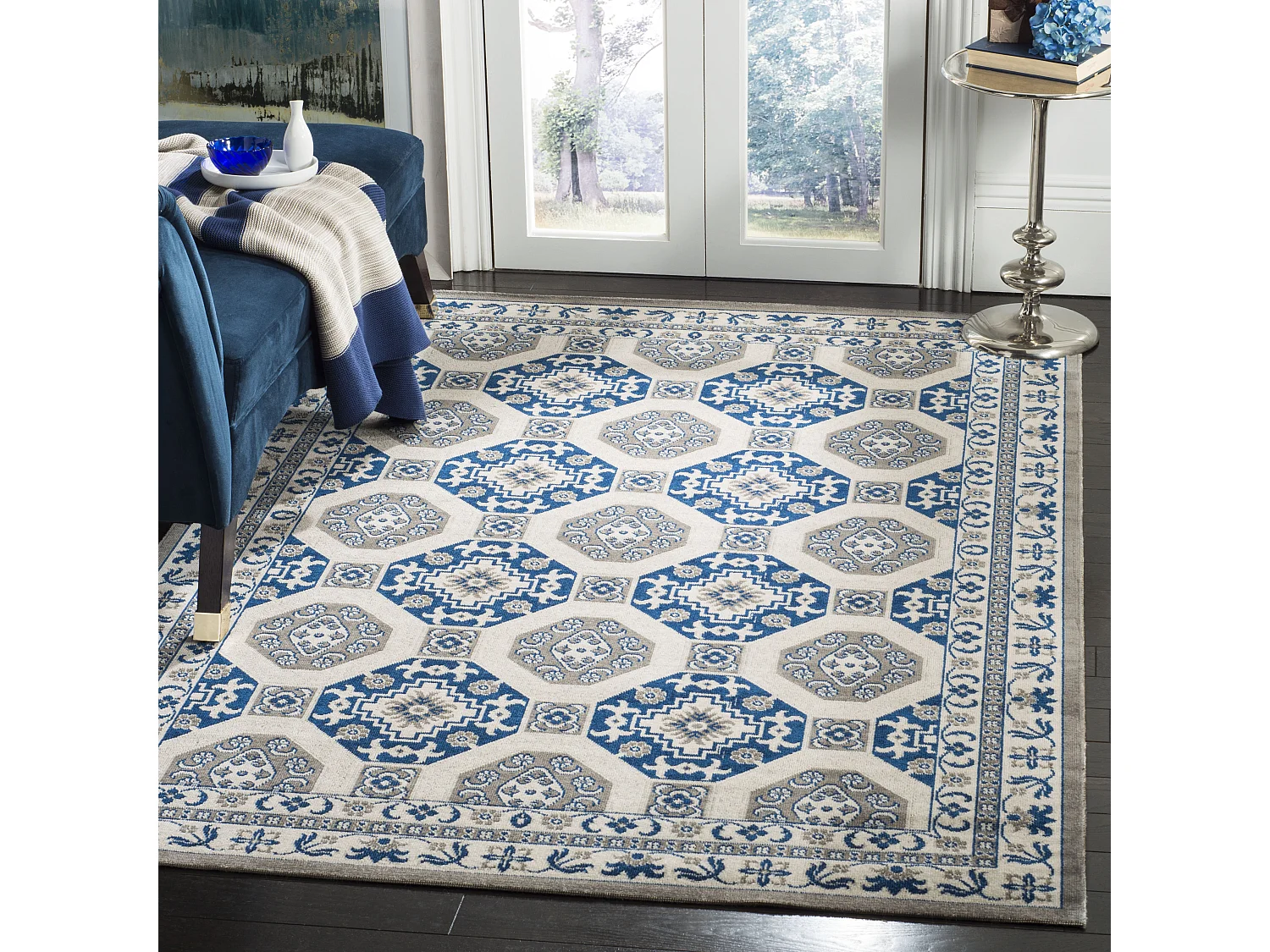 Tapis Bleu/Neutre 201 X 274 cm - Pasadena