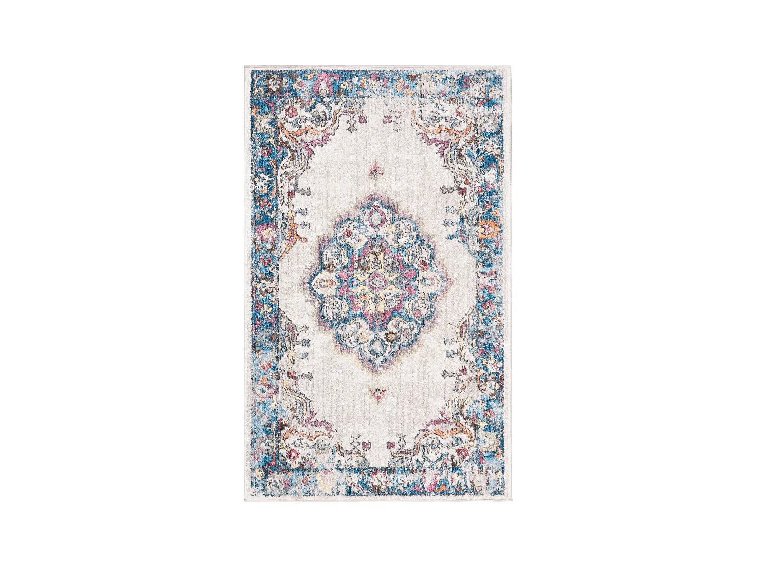 Tapis Gris/Bleu 91 X 152 cm - Malani