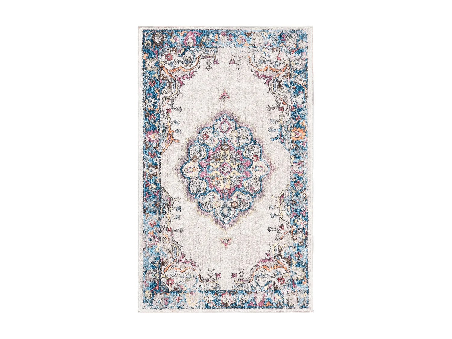 Tapis Gris/Bleu 91 X 152 cm - Malani