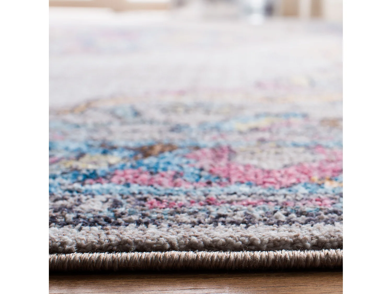 Tapis Gris/Bleu 91 X 152 cm - Malani