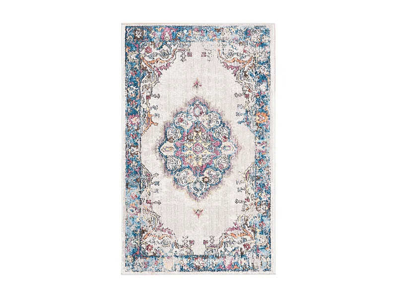 Tapis Gris/Bleu 91 X 152 cm - Malani