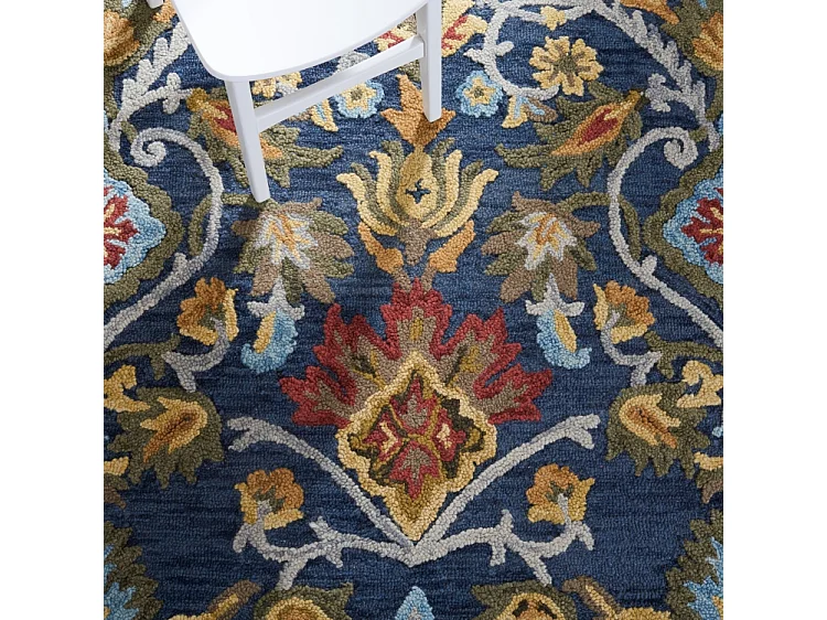 Tapis Bleu Marine/Multicolore 274 X 366 cm - Juni