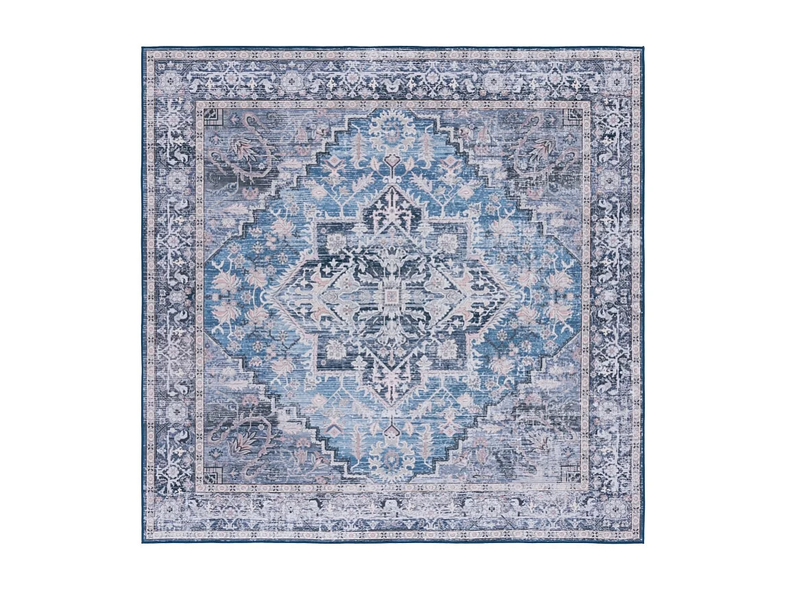 Tapis Bleu/Gris 183 X 183 cm - Brisa