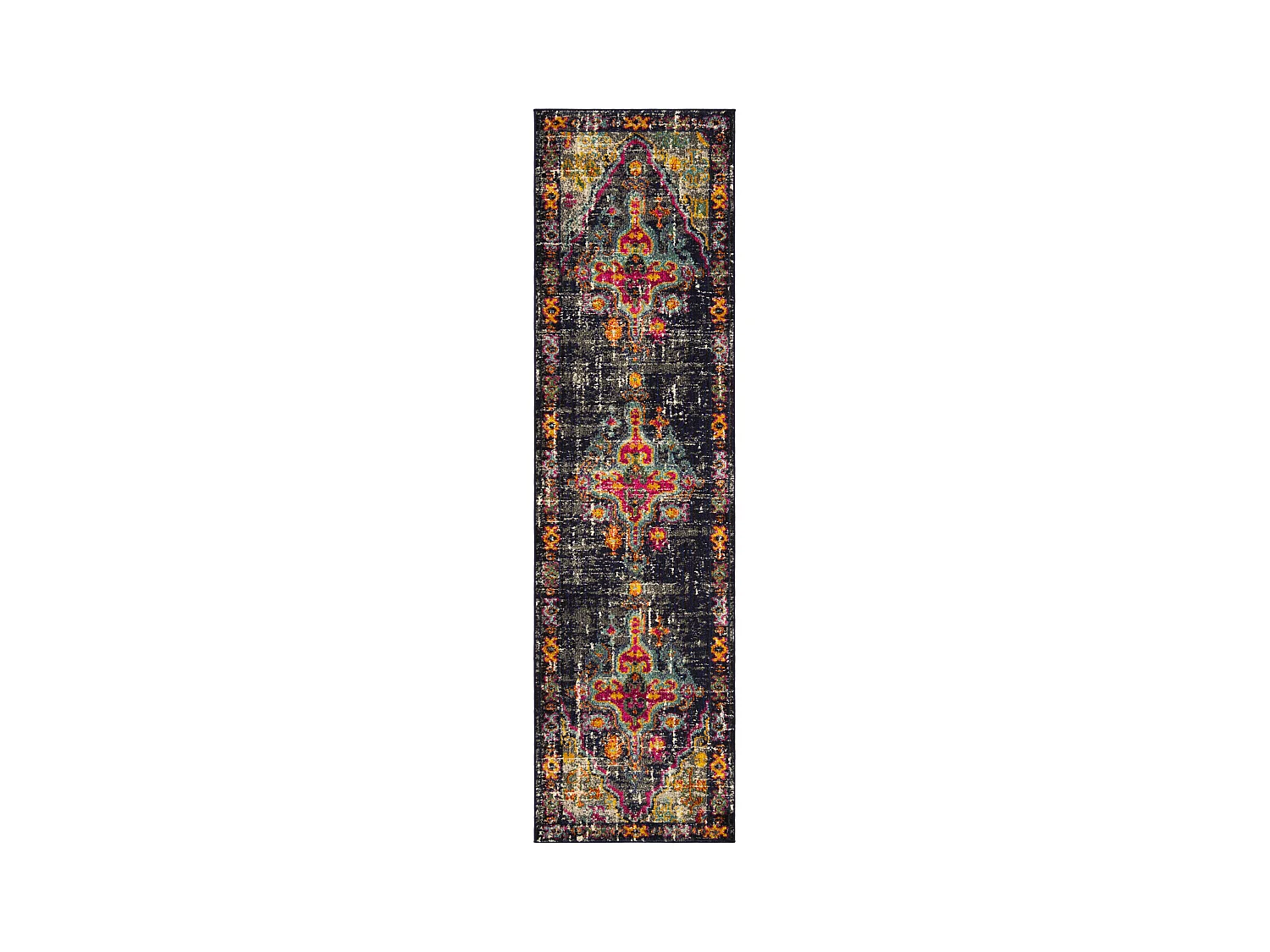 Tapis Gris/Rose 66 X 244 cm - Sonia