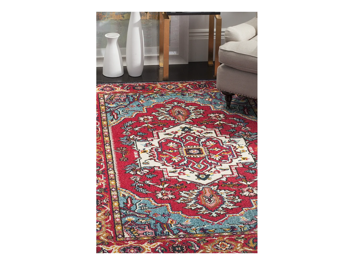 Tapis Rouge/Bleu 155 X 231 cm - Valentina