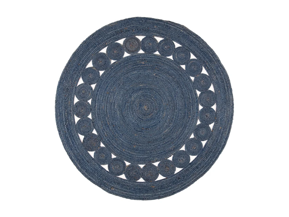 Tapis Bleu Marine 122 X 122 cm - Estelle