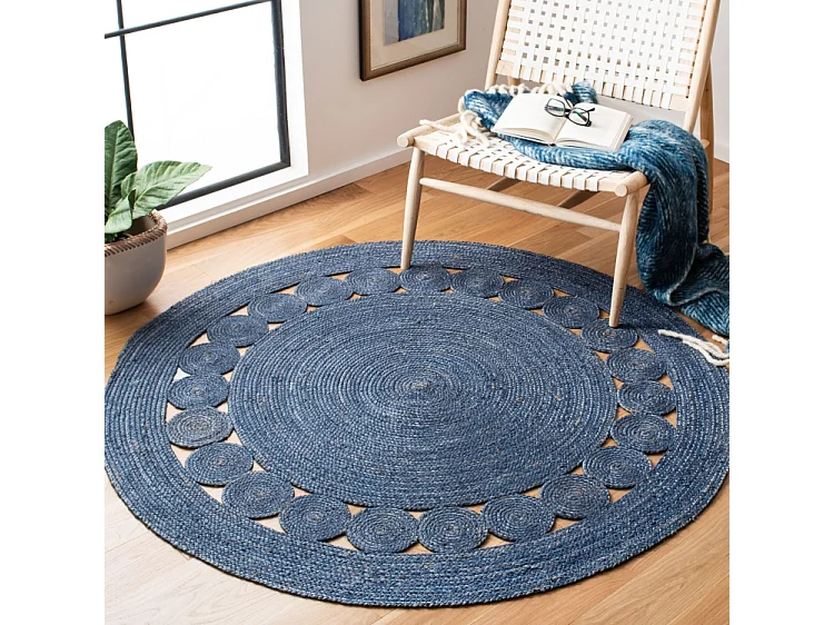Tapis Bleu Marine 122 X 122 cm - Estelle