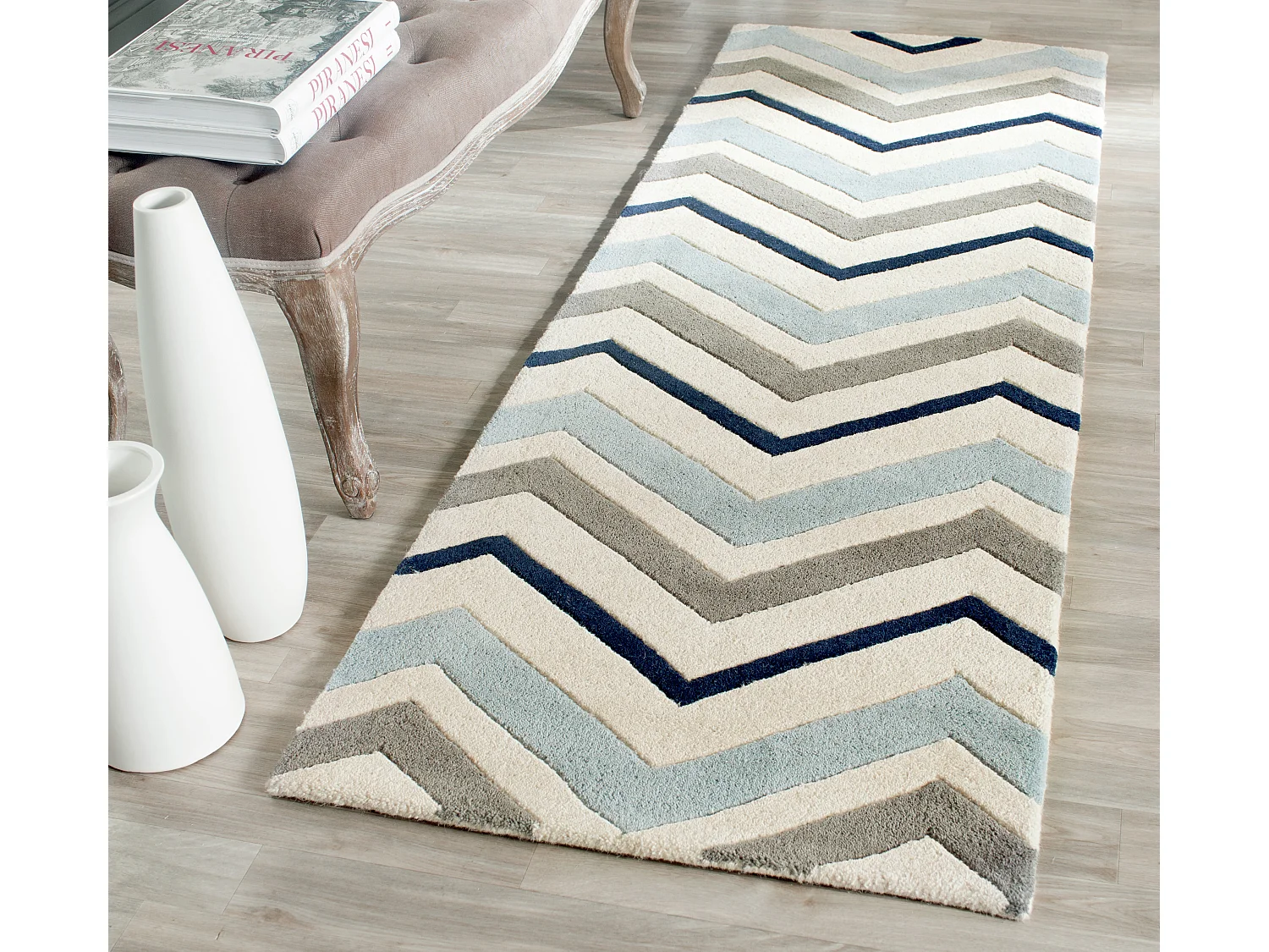 Tapis Neutre/Gris 69 X 213 cm - Octavia