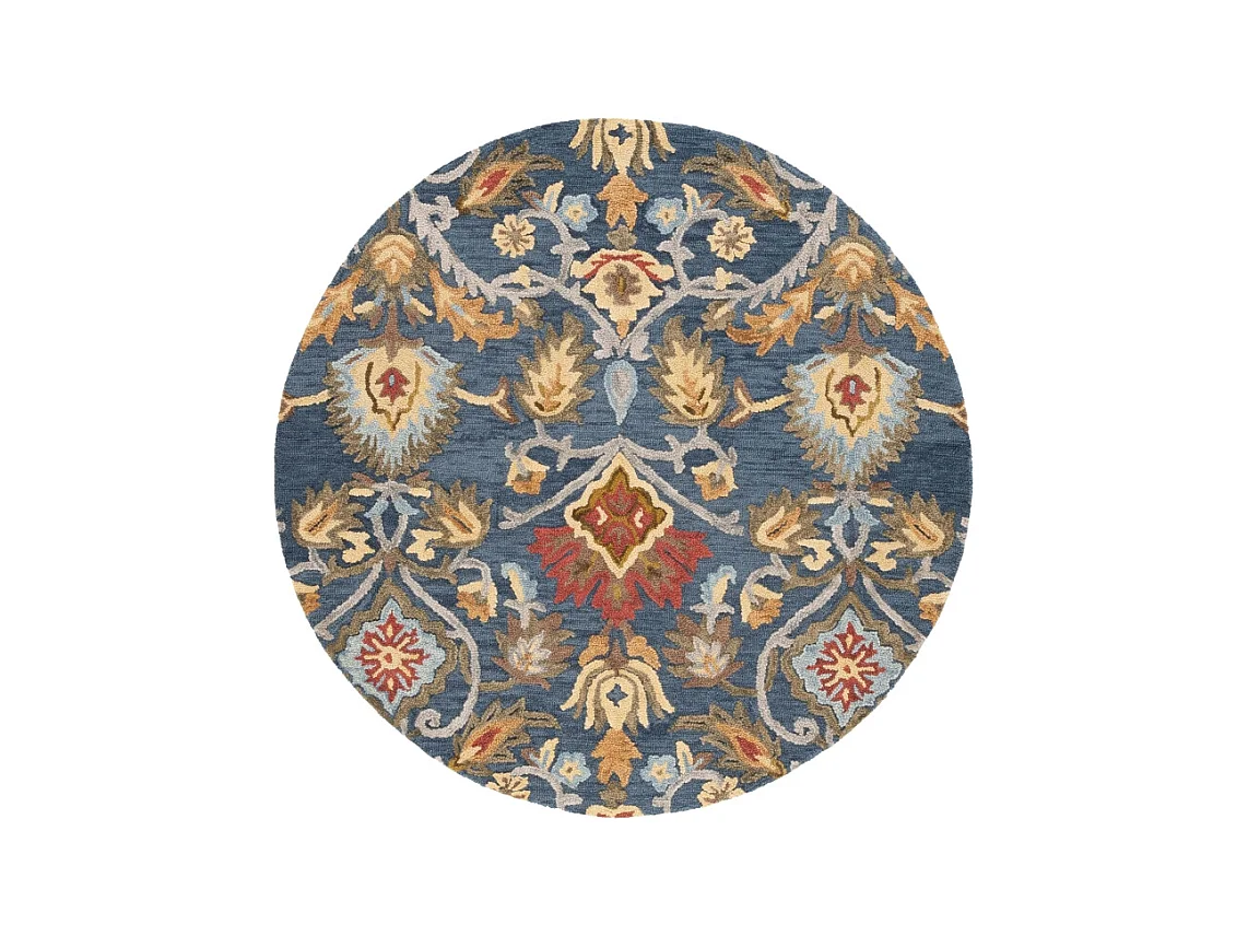 Tapis Bleu Marine/Multicolore 91 X 91 cm - Juni