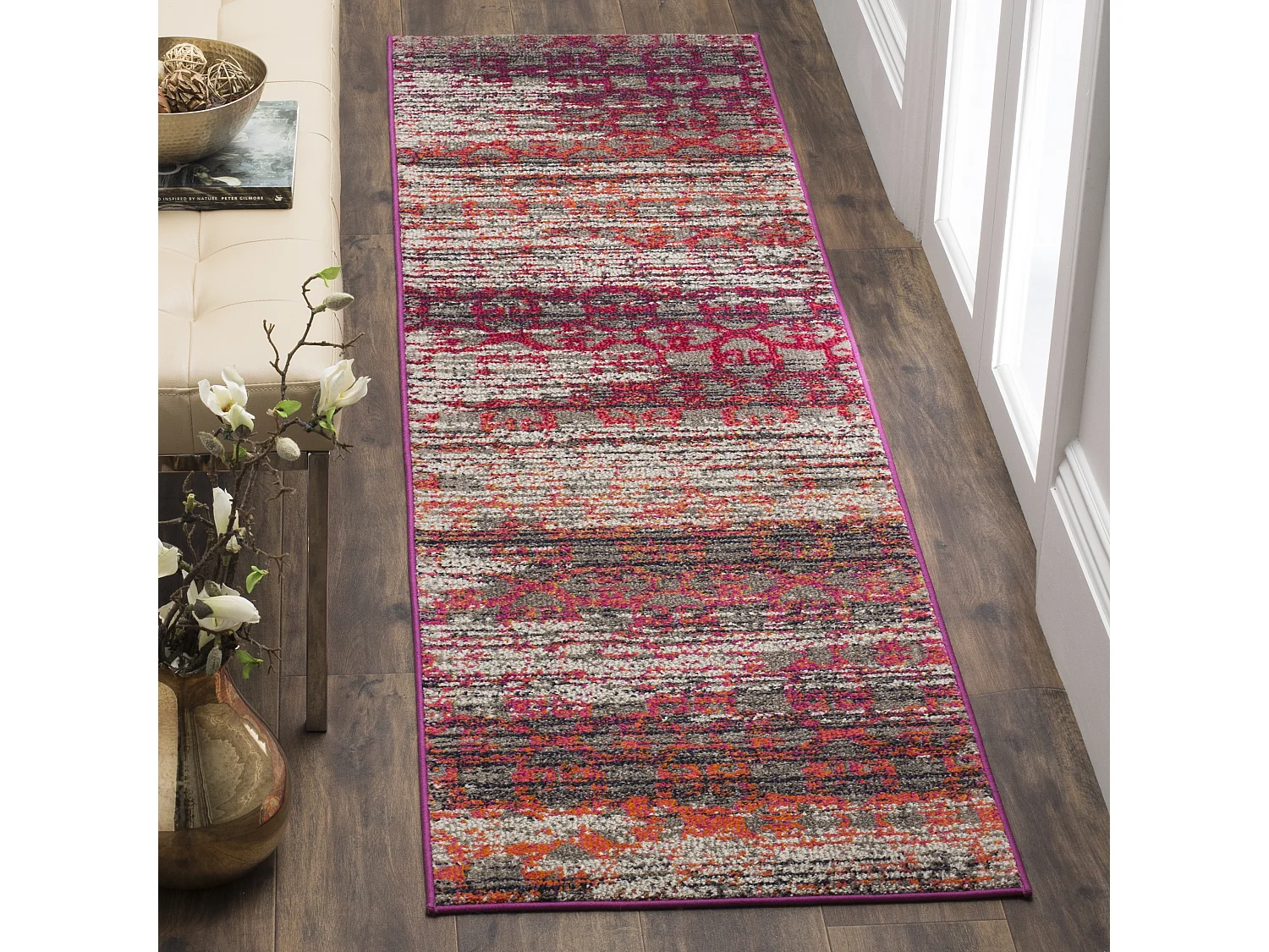 Tapis Gris/Multicolore 66 X 244 cm - Larissa
