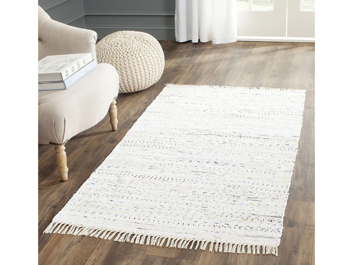 Tapis Neutre/Multicolore 91 X 152 cm - Elena