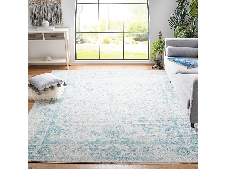 Tapis Neutre/Bleu 235 x 305 cm - Lucinda