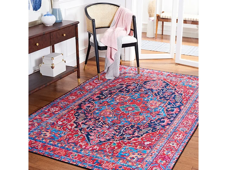 Tapis Bleu Marine/Rouge 183 X 274 cm - Isabeau