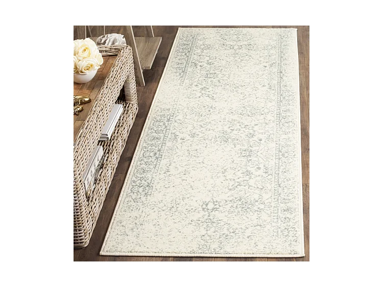 Tapis Neutre/Bleu/Gris 76 X 183 cm - Lucinda