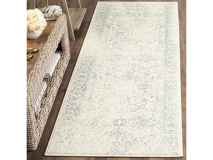 Tapis Neutre/Bleu/Gris 76 X 183 cm - Lucinda