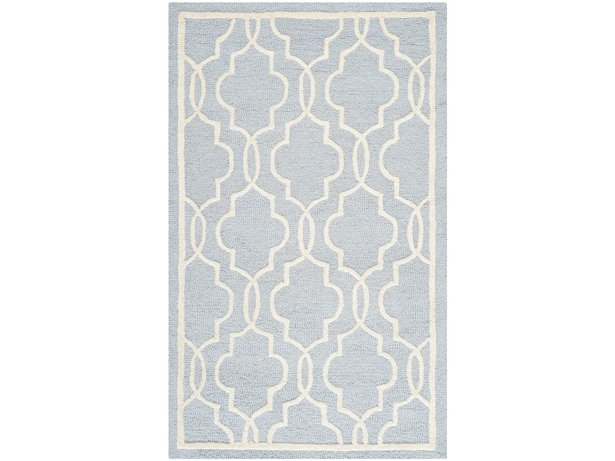 Tapis Bleu clair/Ivoire 91 x 152 cm - Elle
