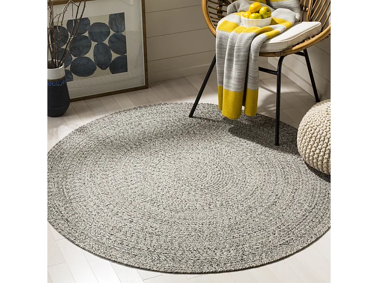 Tapis Ivoire/Gris Acier 122 X 122 cm - Hesper