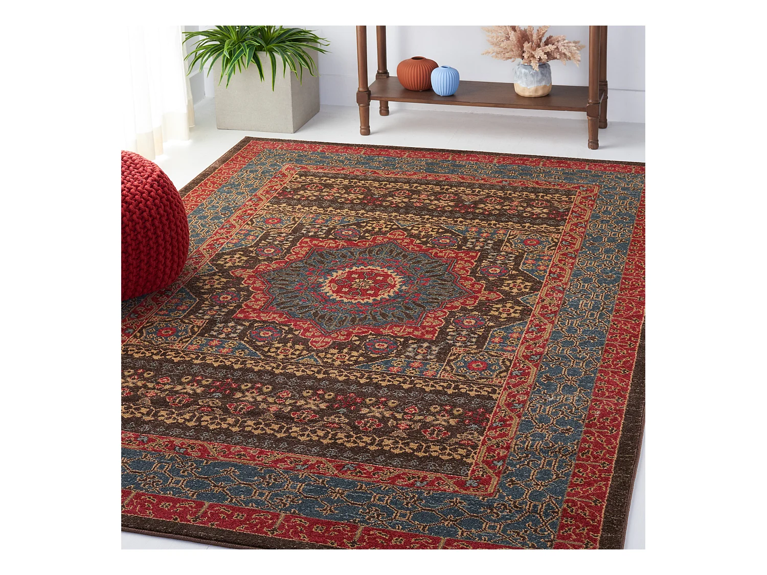 Tapis Bleu/Rouge 122 X 170 cm - Sutton