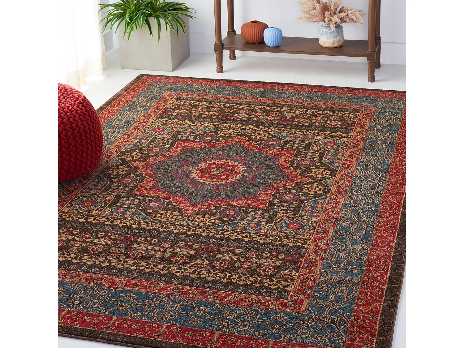 Tapis Bleu/Rouge 122 X 170 cm - Sutton