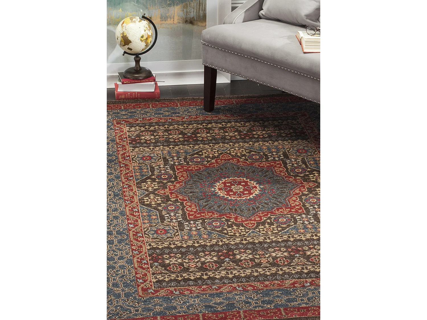 Tapis Bleu/Rouge 122 X 170 cm - Sutton