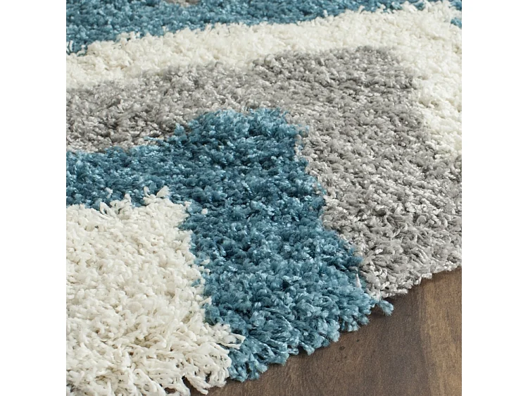 Tapis Neutre/Bleu 91 X 152 cm - Ashley