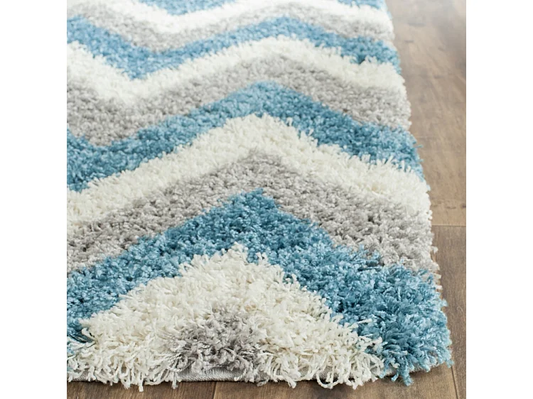 Tapis Neutre/Bleu 91 X 152 cm - Ashley