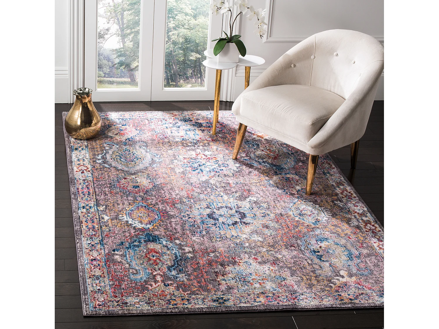 Tapis Gris/Bleu 183 X 274 cm - Lesley