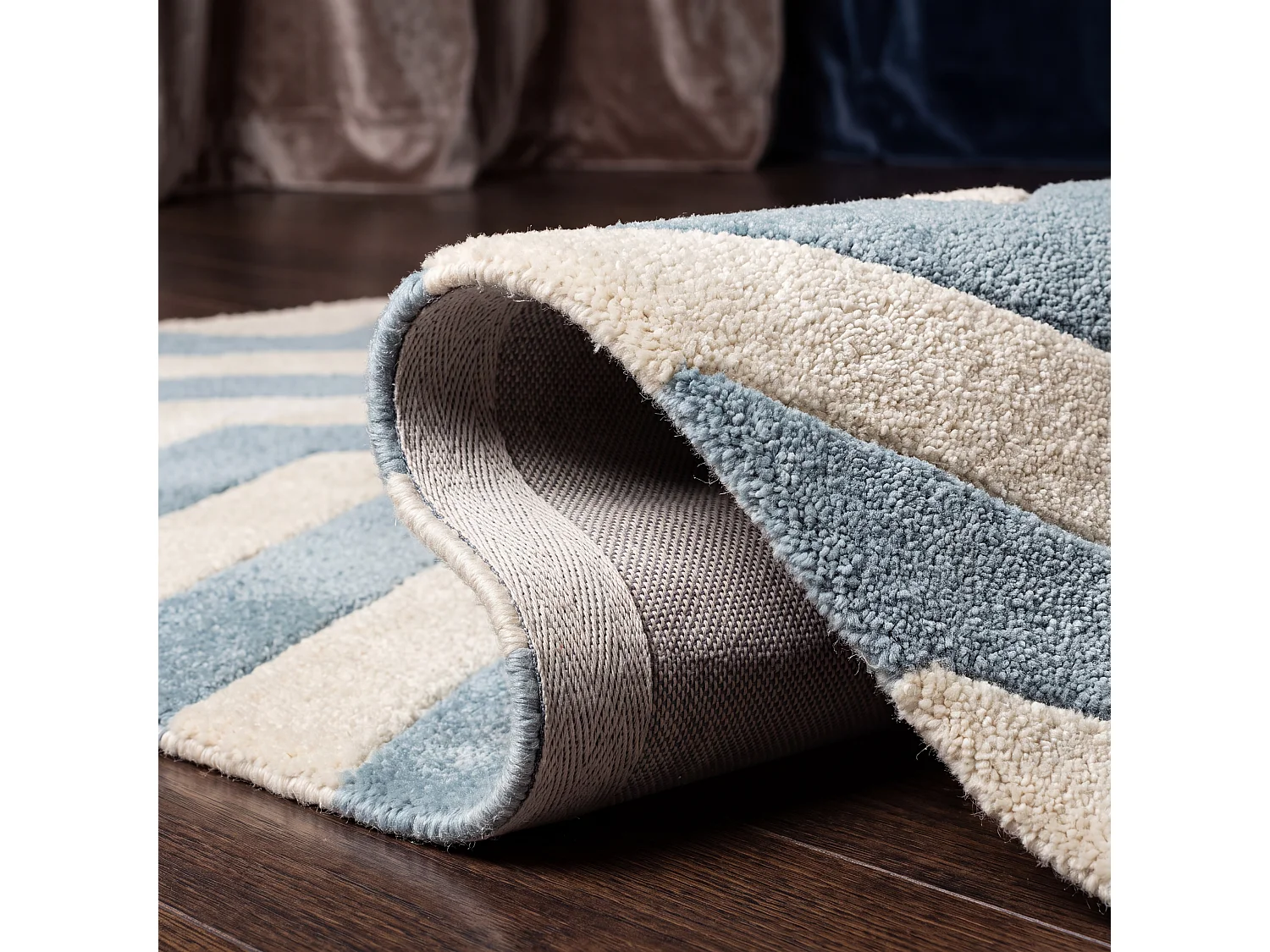 Tapis Bleu/Neutre 61 X 91 cm - Anneliese