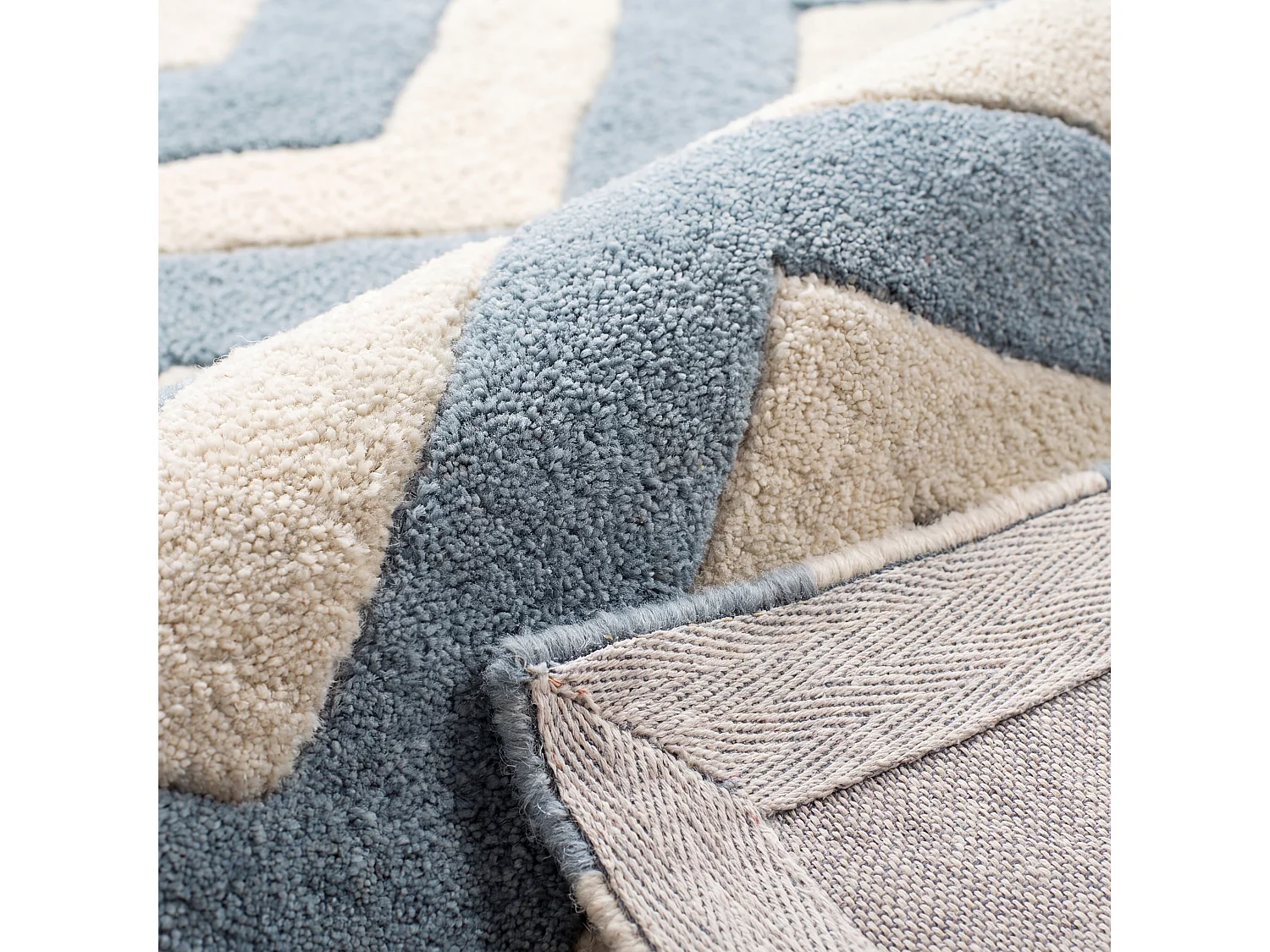 Tapis Bleu/Neutre 61 X 91 cm - Anneliese