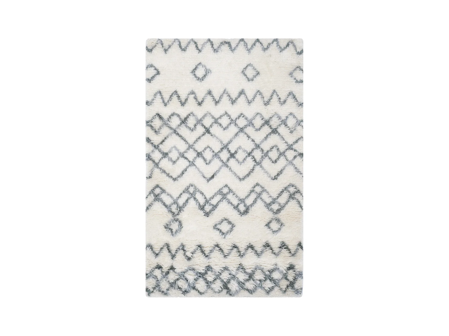 Tapis Neutre/Bleu 91 X 152 cm - Laszlo
