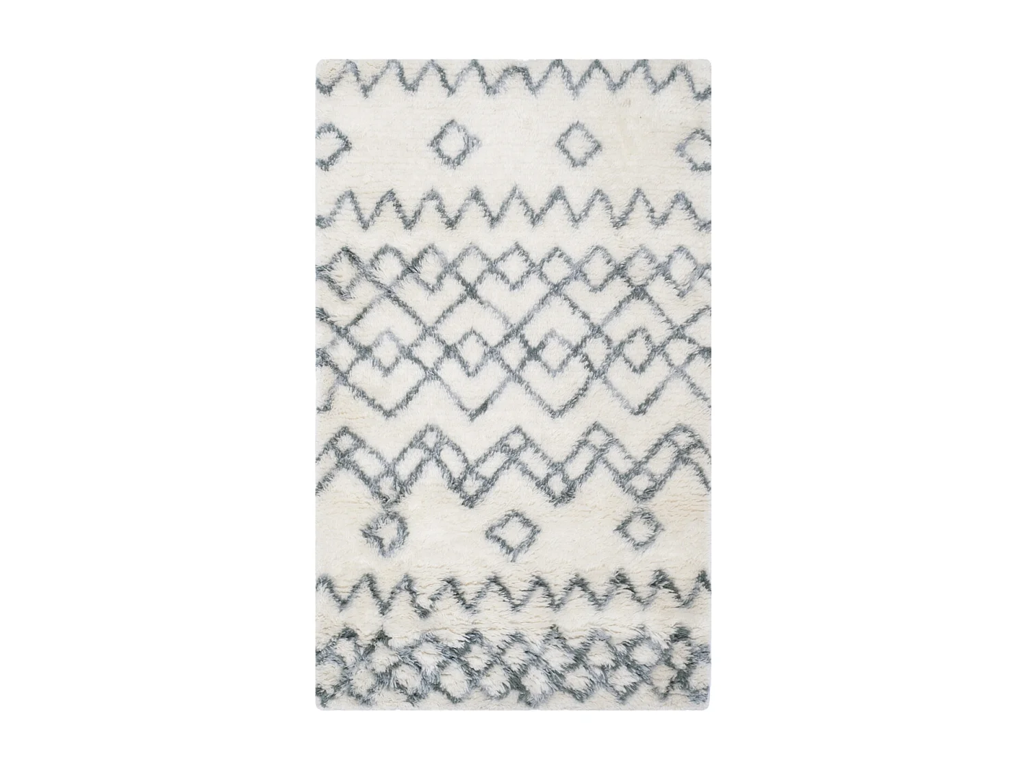 Tapis Neutre/Bleu 91 X 152 cm - Laszlo