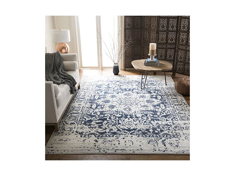 Tapis Neutre/Bleu Marine 274 X 366 cm - Merryl