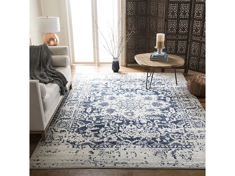 Tapis Neutre/Bleu Marine 274 X 366 cm - Merryl