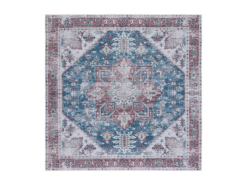 Tapis Bleu Marine/Rouge 122 X 122 cm - Arianne