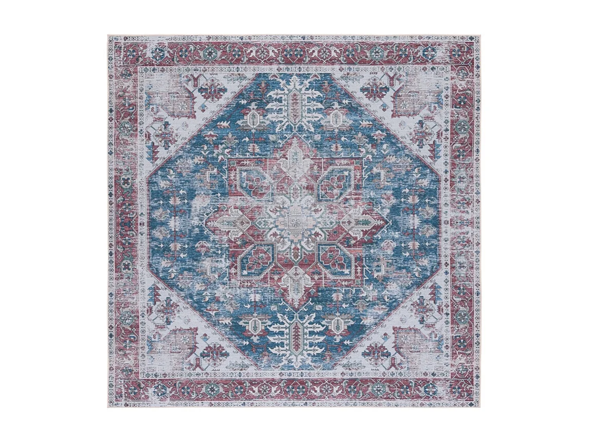 Tapis Bleu Marine/Rouge 122 X 122 cm - Arianne