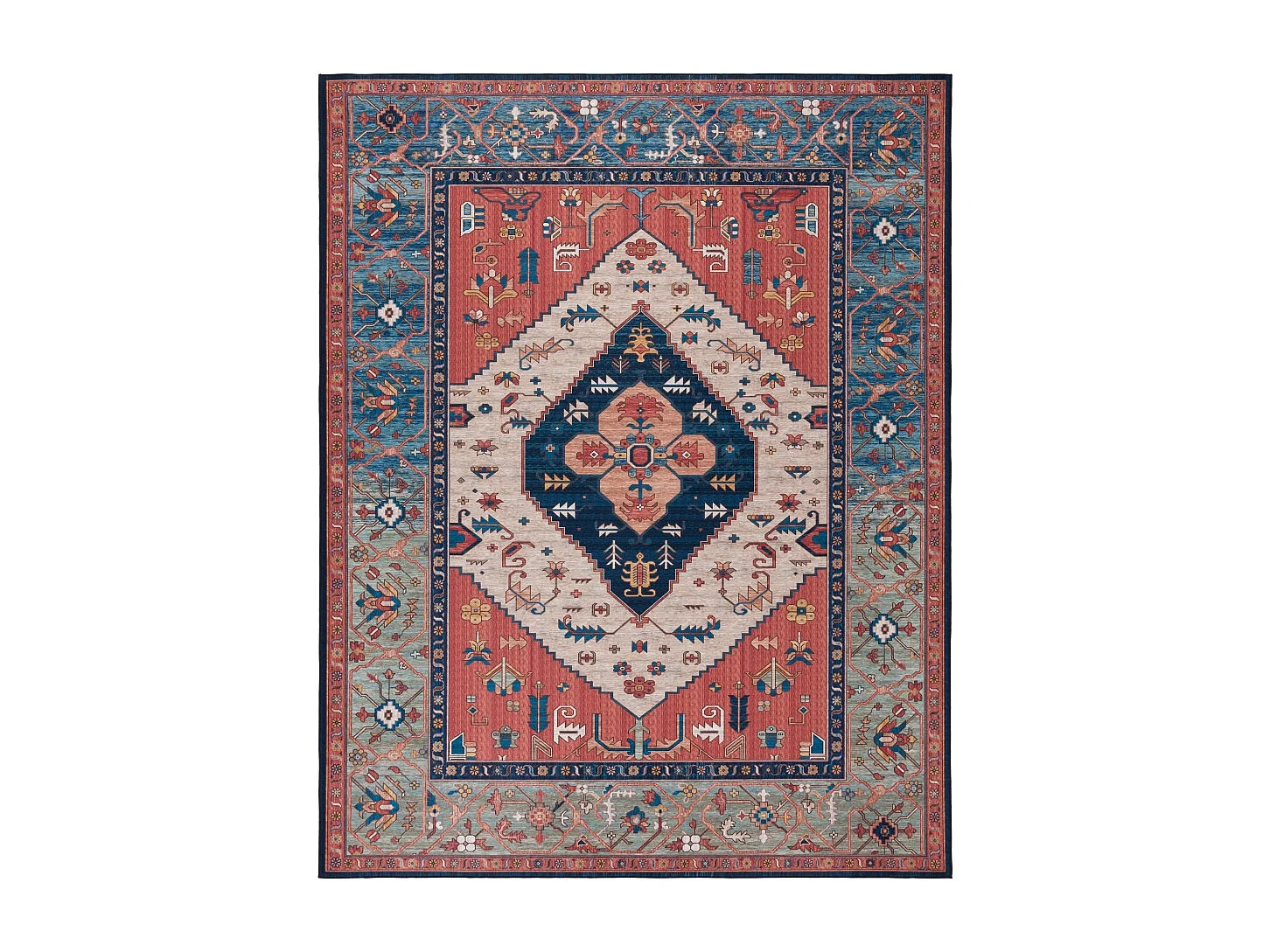 Tapis Rouille/Bleu 274 X 366 cm - Bishop