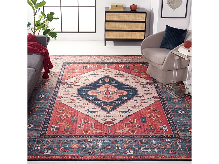 Tapis Rouille/Bleu 274 X 366 cm - Bishop