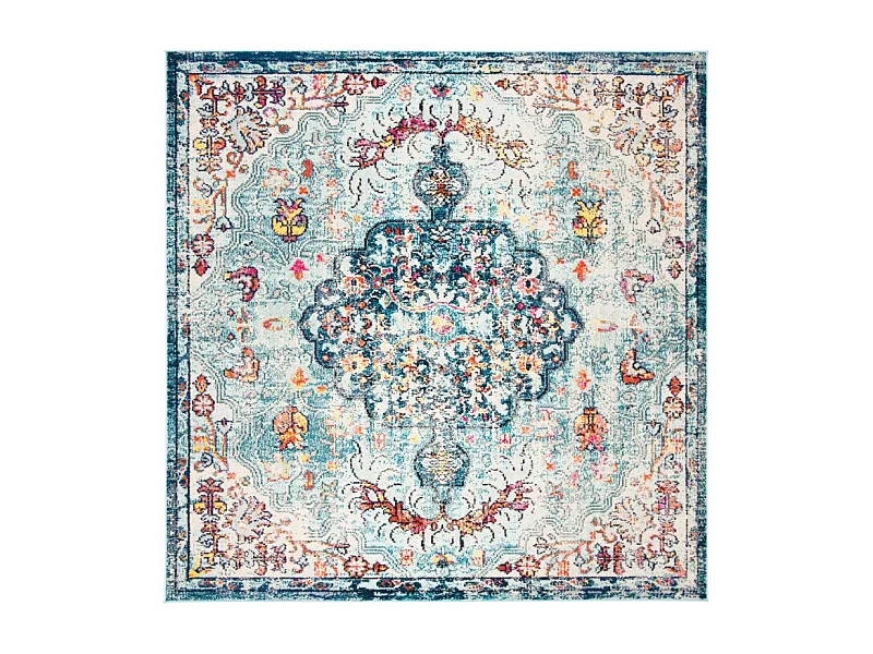 Tapis Bleu marine/Bleu clair 152 X 152 cm - Maia
