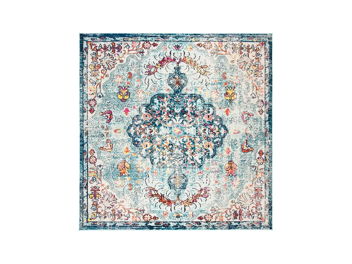 Tapis Bleu marine/Bleu clair 152 X 152 cm - Maia