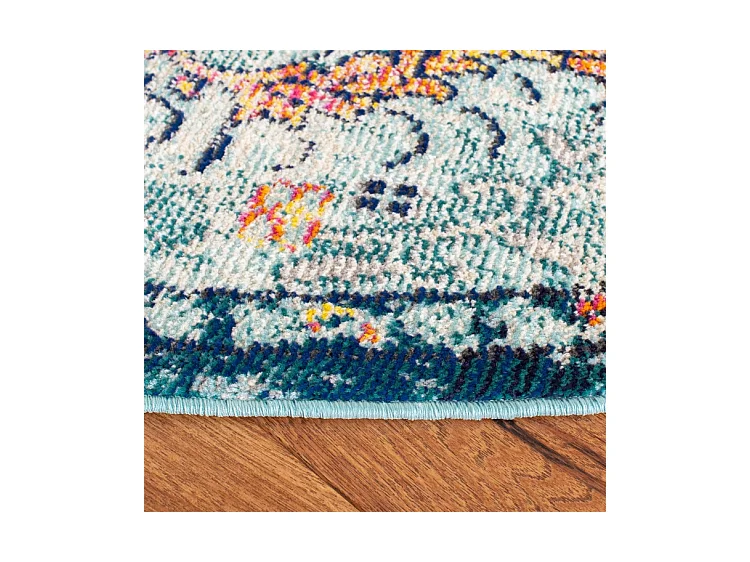 Tapis Bleu marine/Bleu clair 152 X 152 cm - Maia